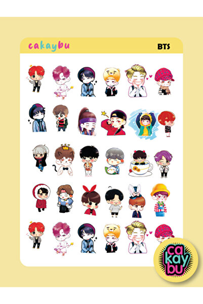 ca kay bu Σετ αυτοκόλλητων Bts 1 φύλλο σε μέγεθος Α4