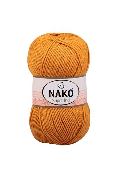 NAKO Super Pearl Wool Blended 10129 Μουστάρδα Χρώμα Πλεκτό Χέρι Σχοινί 1 Τεμάχιο