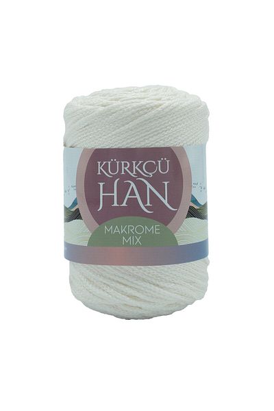 Kürkçü Han Macrame Mix 200gr 120m Πλεκτό Σχοινί Λευκό