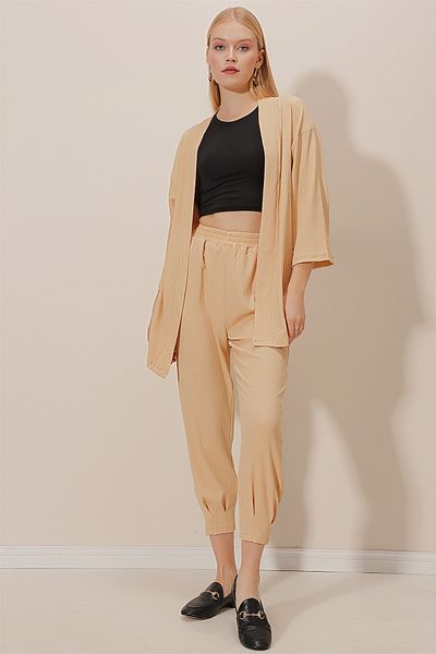 HAKKE Bürümcük Cardigan-Hosen-Set