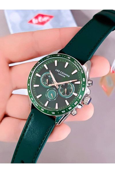 Lee Cooper LC.413 Lee Cooper Interior Functions Active Leather Cord 5 Atm Water Resistant Men's Wristwatch