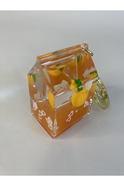 Pinky Portakal Detaylı Sulu Anahtarlık Turuncu