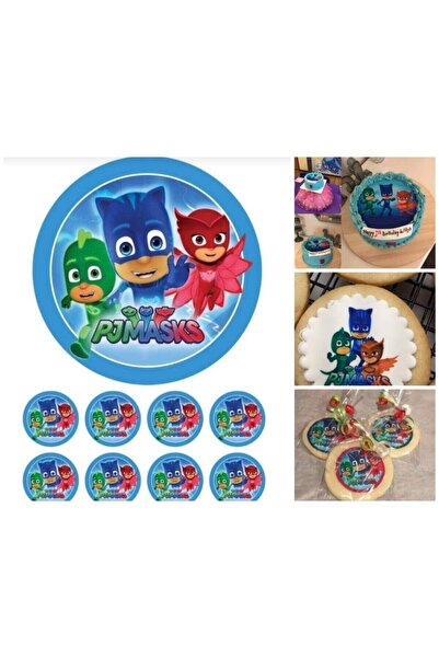 hediyehobihersey Pijamaskeliler Resimli Pasta Ve Kurabiye Için Yenilebilir Şe...