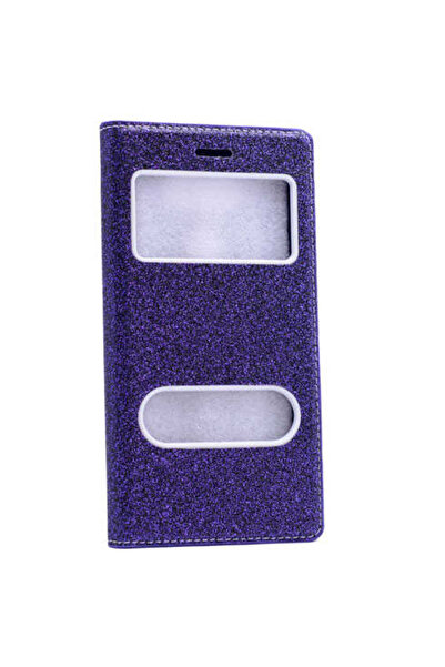 Fibaks Apple Iphone 6 Plus Uyumlu Kılıf Kapaklı Simli Parlak Lüks Koruyucu 36...