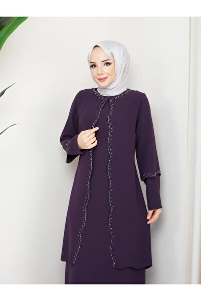 KMKkombin ANNE BÜYÜK BEDEN DÜĞÜN NİKAH TAŞLI ABİYE ELBİSE 173451