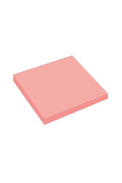 KRAF 76X76 50 YP.Transparent Pink Adhesive Note Paper - 7676TR
