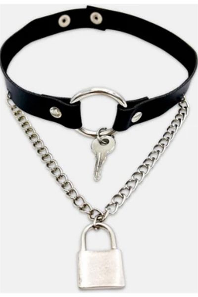 Touz Zolid Wear Gothic Keychain Lock Choker Necklace