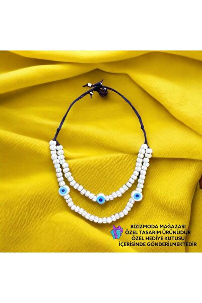 bizizmoda الطابق السفلي الزجاج حبة Serenay الزجاج قلادة عين الشر حبة قلادة