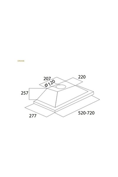 ukinox Drone 52 Cm Gömme Aspiratör