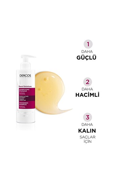 Vichy Daha Yoğun ve Dolgun Görünümlü Saçlar İçin Dercos Densi-Solutions Şampuan 250 Ml.
