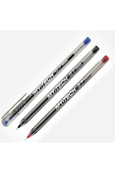 Pensan Ballpoint Pen My-tech 0.7 Mm Needle Tip Red 10 Pieces