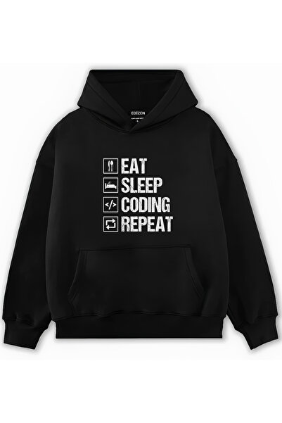 Edizen هوديي فاخر كبير الحجم، سويت شيرت بغطاء للرأس من Malm بنسبة 100%