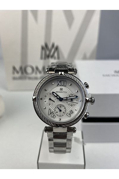 Momentus ساعة يد نسائية ستيل مقاومة للماء ضمان 3 سنوات-CS375S-02SS