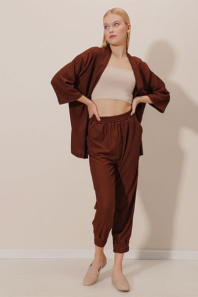 HAKKE Bürümcük Cardigan-Hosen-Set