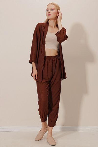 HAKKE Bürümcük Cardigan-Hosen-Set