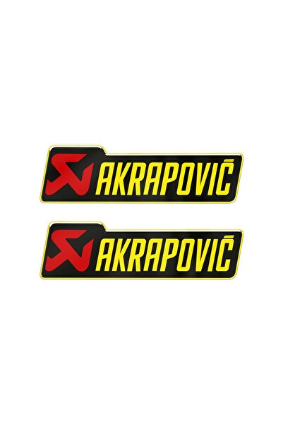 Ufaks 3D Akrapovic Kabartmalı Sticker 2 Adet