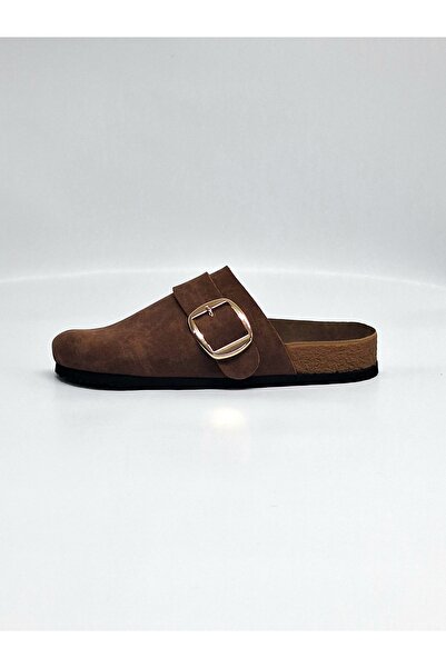 Bequemere Gold Color Buckle Closed Toe Scarf Daily Use Orthopedic Women's Slippers