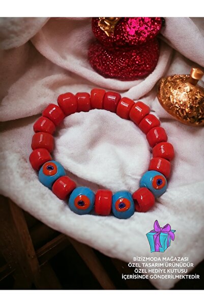 bizizmoda Glass Basement Bead Evil Eye Bead Bracelet Evil Eye Beaded Bracelet