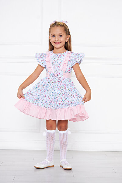 Moda Lippa Rochie pentru fetiță cu model flori albastre