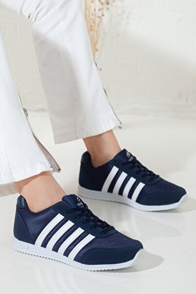 Rona Gifts Жіночі сині шнурівки Щоденні Комфортні Підошва М'які Легкі Гнучкі Кросівки Спортивні черевики