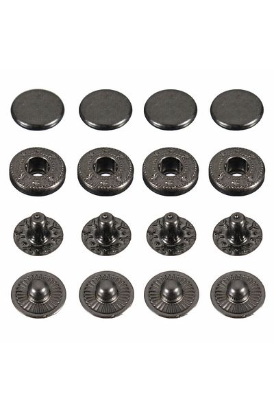 tuhafiyecimiz 12.5mm Snaps (54 Snaps) 700 Pieces Black