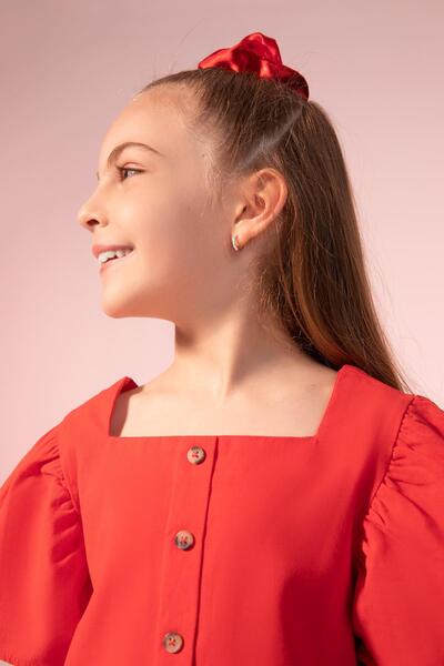 DeFacto Κοριτσίστικη κοντομάνικη λευκή μπλούζα look X2244a622sm