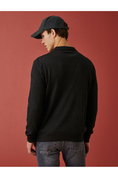 Koton Rollkragenpullover mit Reißverschlussdetail