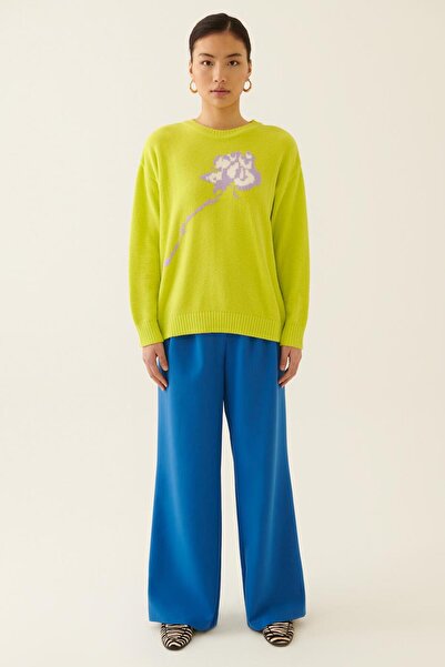 Perspective Γυναικεία πλεκτή μπλούζα Illas Pistachio Green Color