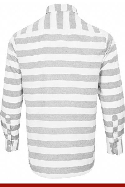 Varetta Чоловіча сорочка з довгими рукавами, коміром на ґудзиках, класичним кроєм та смугастим візерунком
