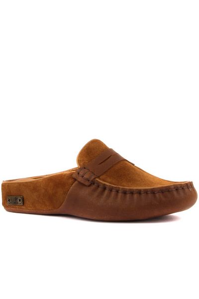 SailLakers - Tan Suede, Leather Women's House Slippers