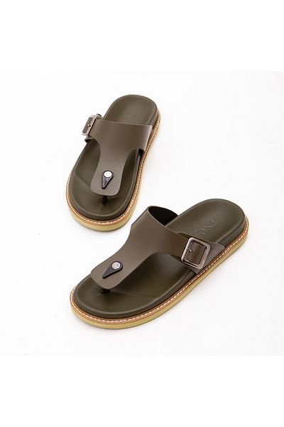 Tamer Tanca Men's Genuine Leather Flip Flops 876 05 Erk Trlk Y22