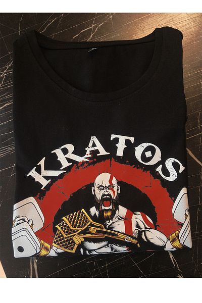 remonz Kratos Gym εμπριμέ 100% βαμβακερό μπλουζάκι Oversize Μπλουζάκι μεγάλου μεγέθους