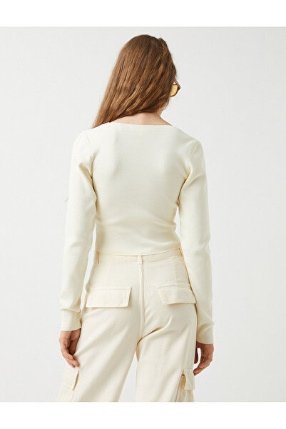 Koton Crop Tricotaj Pulover mânecă lungă