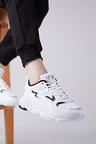 Tonny Black Unisex Beyaz Siyah Spor Ayakkabı Tb251