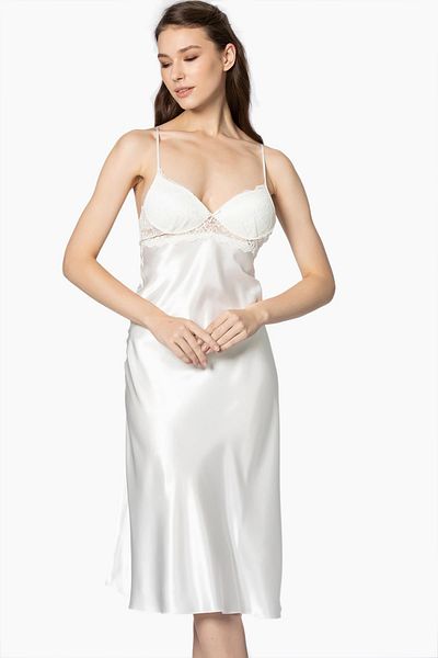 Pierre Cardin Satin Lace Nightgown - 900