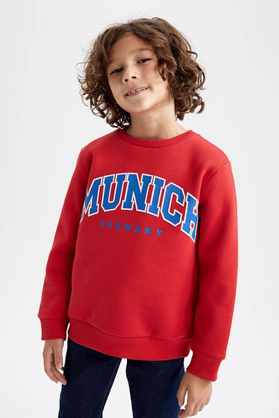 DeFacto Boy's Crew Neck Sweatshirt
