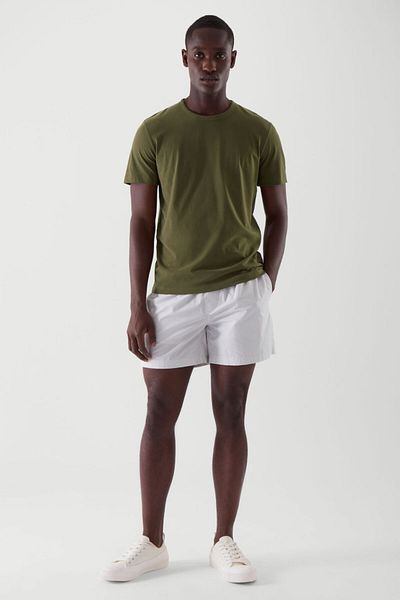 COOL TARZ Ανδρικό μπλουζάκι Khaki Basic Slim Fit 100% βαμβακερό κοντό μανίκι με λαιμόκοψη