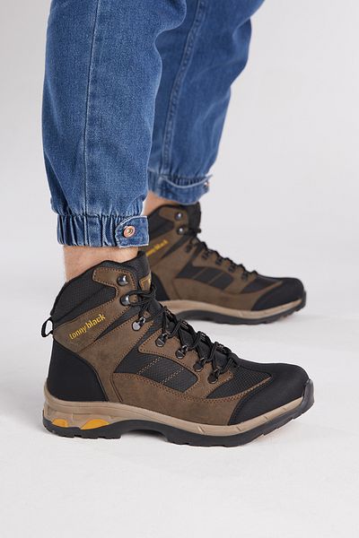 Tonny Black Men's Mink Trekking Boots V2030