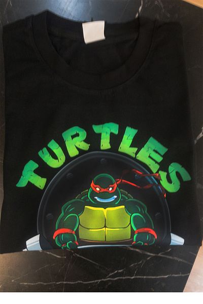 remonz Μπλουζάκι Ninja Turtles Gym με στάμπα 100% βαμβακερό μπλουζάκι μεγάλου μεγέθους