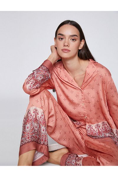 Koton Shirt Pajama Top Patterned