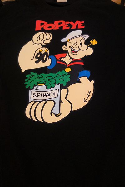 remonz Μπλουζάκι Popeye (POPEYE) με στάμπα 100% βαμβακερό μαύρο oversize