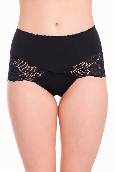 Ay&Min Women's Black Lace High Waist Panties 506