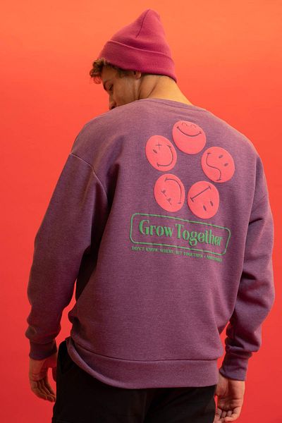 DeFacto Cool Oversize Fit Smileyworld Soft Fuzzy φούτερ