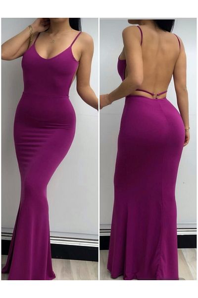 LAST POINT LİFE Back Low-cut Long Dress