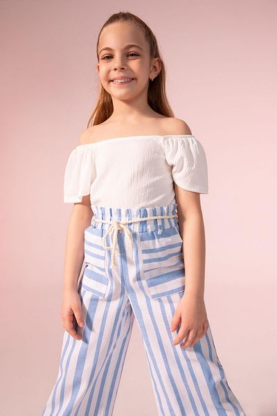 DeFacto Kurzarm-T-Shirt für Mädchen mit normaler Passform