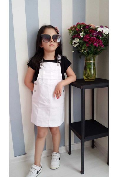 Kids White Overalls Styles Prices Trendyol