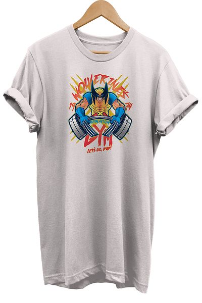 remonz X-men Wolverine Gym εμπριμέ 100% βαμβακερό μπλουζάκι Oversize Μπλουζάκι μεγάλου μεγέθους