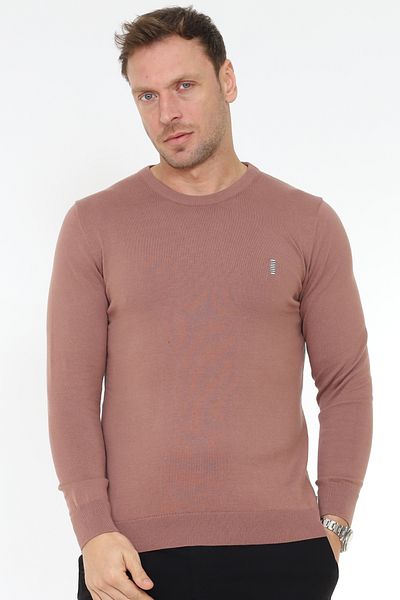Matte Πλεκτό πουλόβερ Crew Neck Berlin - Οργανικό βαμβάκι, Dusty Rose