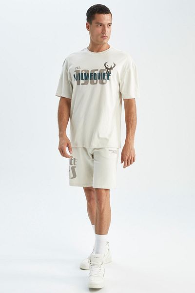 DeFacto Fit Nba Milwaukee Bucks Comfort Fit T-shirt