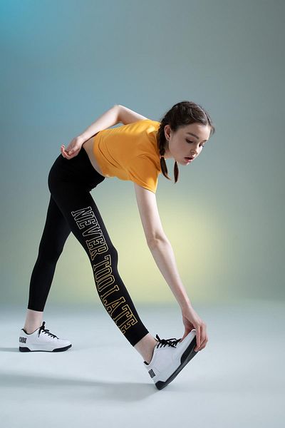 DeFacto Colanți sport cu slogan imprimat